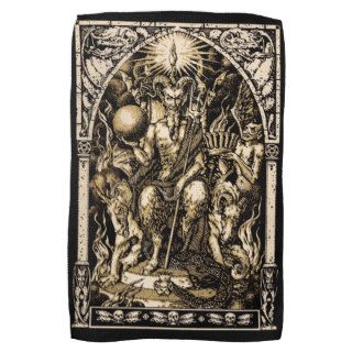 Satan Enthroned 16x24 on Twill Cotton   Kitchen Towels