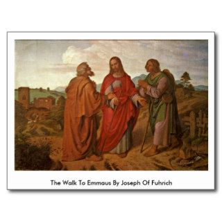 The Walk To Emmaus By Joseph Of Fuhrich Post Card