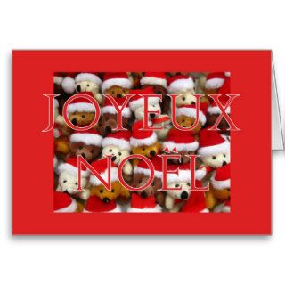 French christmas bears greeting cards