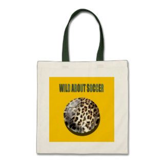 Wild about Soccer leopard soccer ball gifts Bags