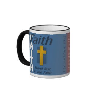 His / Hers Faith and Love Bible Verse Cross Mug