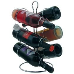 Tabletop and Shelf style Chrome finish Metal Wine Racks (Set of Two) VIP Wine Accessories Wine Storage