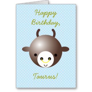 Happy Birthday, Taurus Card