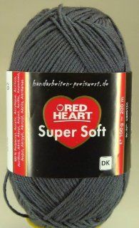 Super Soft Strickgarn Coats Acryl Strick Wolle Bastelgarn Polyacryl 100 Gramm   Farbe anthrazit_198 Küche & Haushalt