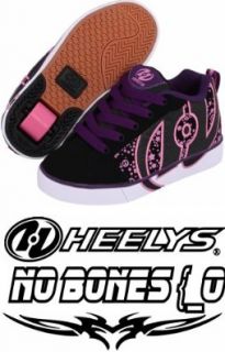 Heelys No Bones Girls Rollershoes (Black / Pink / Purple) #7599 (Youth 13 / Womens 1) Shoes