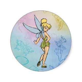 Sketch Tinker Bell 2 Round Stickers