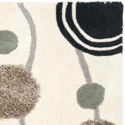 Handmade New Zealand Wool Galaxy Beige/ Grey Rug (2' x 3') Safavieh Accent Rugs