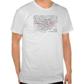 Tokyo Subway Map American Apparel T Shirt