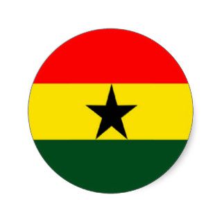Ghana flag stickers