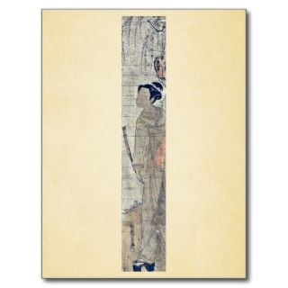 Komuso by Isoda, Koryusai, fl.  Ukiyoe Postcard