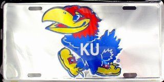 University of Kansas Jayhawks Collegiate Chrome Embossed Metal Novelty License Plate Tag Sign 50081 