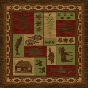 Mohawk Home Timberland Light Dark Brown 8 ft. Square Area Rug DISCONTINUED 223519