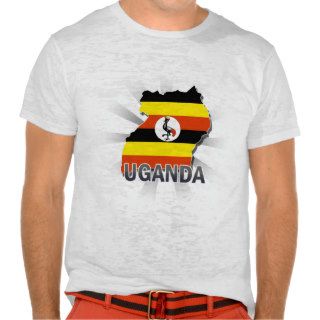 Uganda Flag Map 2.0 T Shirt