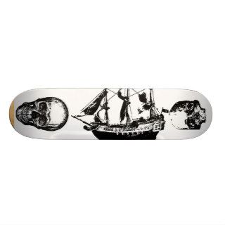 Pirate ship with 2 skulls facing out skate decks