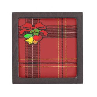 Red Christmas Plaid Premium Gift Box