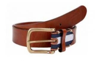 Tommy Hilfiger Brown Saddle Leather Belt 08 4197 (36) at  Mens Clothing store Apparel Belts