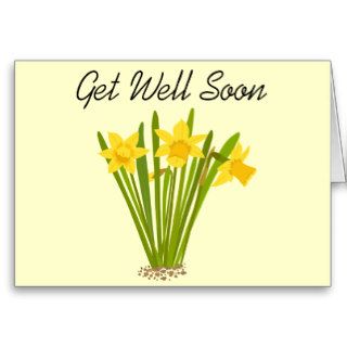 Daffodils   Get Well Soon Card Template
