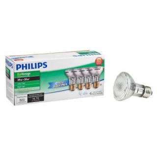 Philips 50W Equivalent Halogen PAR20 Flood Light Bulb (4 Pack) 419762