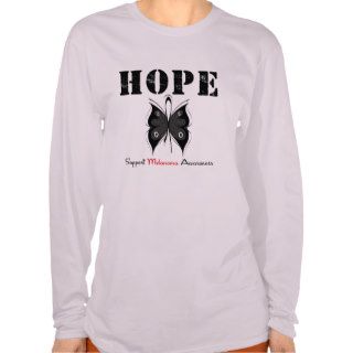 Melanoma Hope Butterfly T Shirts