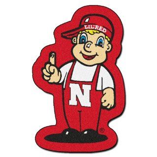 FANMATS NCAA University of Nebraska Cornhuskers Nylon Face Mascot Rug Automotive