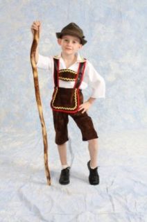 Alpine Boy Oktoberfest Lederhosen Costume Size Small Clothing