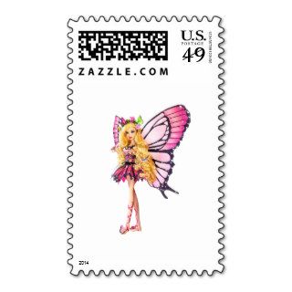 Barbie With Butterfly Wings Postage Stamp