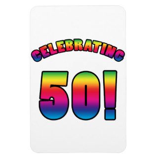 Celebrating 50th Birthday Vinyl Magnet