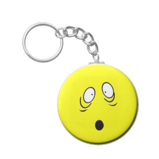 Worried Smiley Keychain