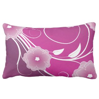 Pink Magenta Floral Swirl Pillows