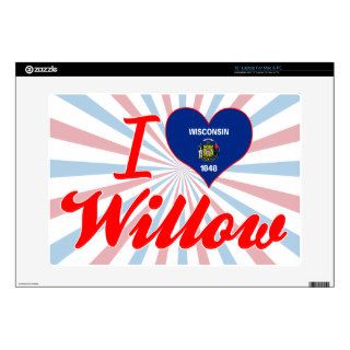 I Love Willow, Wisconsin Skins For Laptops