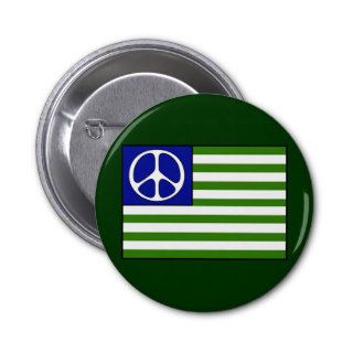 Peace Flag Pinback Buttons