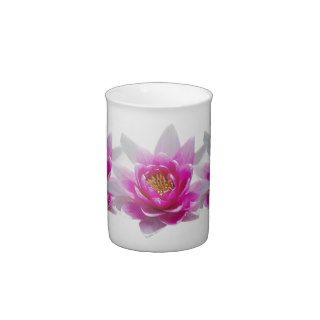 Pink lotus flower bone china mugs