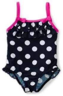 Carter's Baby girls Infant 1 Piece Polka Dot Swimsuit, Navy, 12 Months Infant And Toddler One Piece Swimsuits Clothing