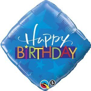 Single Source Party Supplies   18" Birthday Blue Stars (Diamond Expressions) Mylar Foil Balloon Toys & Games