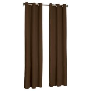 Eclipse Microfiber Blackout Chocolate Grommet Curtain Panel, 84 in. Length 10708042X084CH