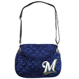 Milwaukee Brewers "M" Logo Quilted Saddlebag  Sports Fan Bags  Sports & Outdoors
