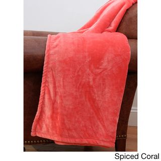 Val Solid Flannel 50 x 60 inch Fleece Throw Thro Throws