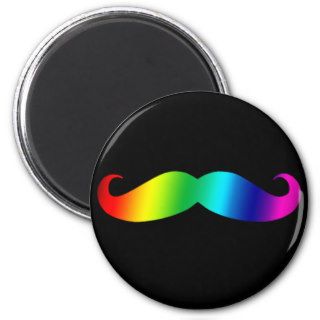 Rainbow Mustache T shirt Fridge Magnet