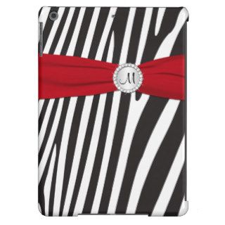 Red, Black, White Zebra Striped iPad Air Case