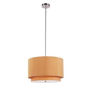 Filament Design Cabernet Collection 3 Light Brushed Nickel Pendant with Mustard Shade CLI WUP578714