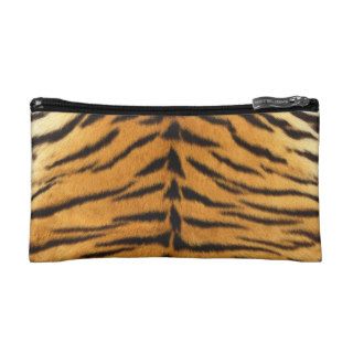 Tiger Stripe Fur Print Cosmetic Bag