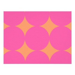 Hot Pink and Orange Modern Polka Dots RSVP card Personalized Invitation
