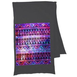 Girly Andes Aztec Pattern Pink Teal Nebula Galaxy Scarf
