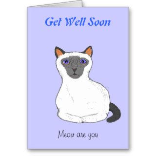 Get well soon card, customize. Cat drawing