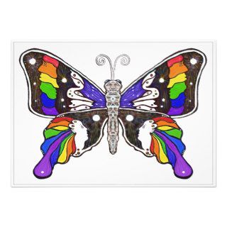 Butterfly Rainbow   Invitations   5"x7"