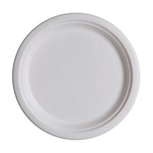 Eco Products Compostable Sugarcane Dinnerware, 10 in. Plate, Natural White ECP EP P005