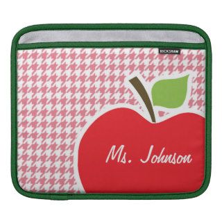 Blush Pink Houndstooth; Apple Sleeve For iPads