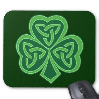 Celtic Knot Shamrock Mouse Pad