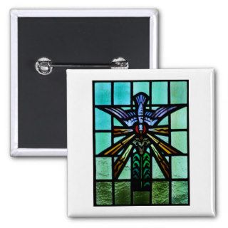 Holy Spirit Stained Glass Art Pins