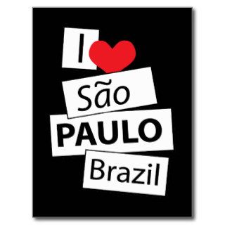 I Love Sao Paulo Brazil Postcard